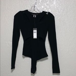 BCBGMAXAZRIA “BLOSSOM” XXS BLACK ONESIE